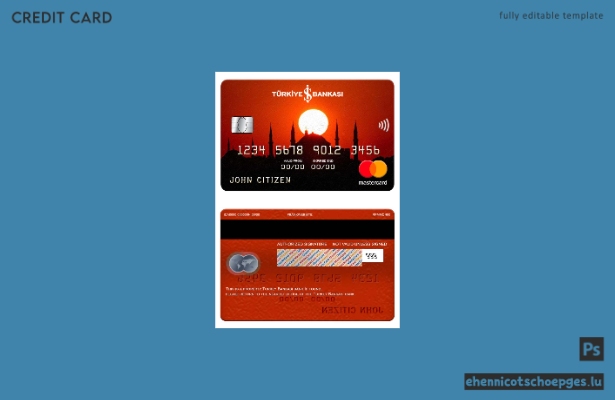 Mustervorschau der türkischen Bankasi Bank Mastercard